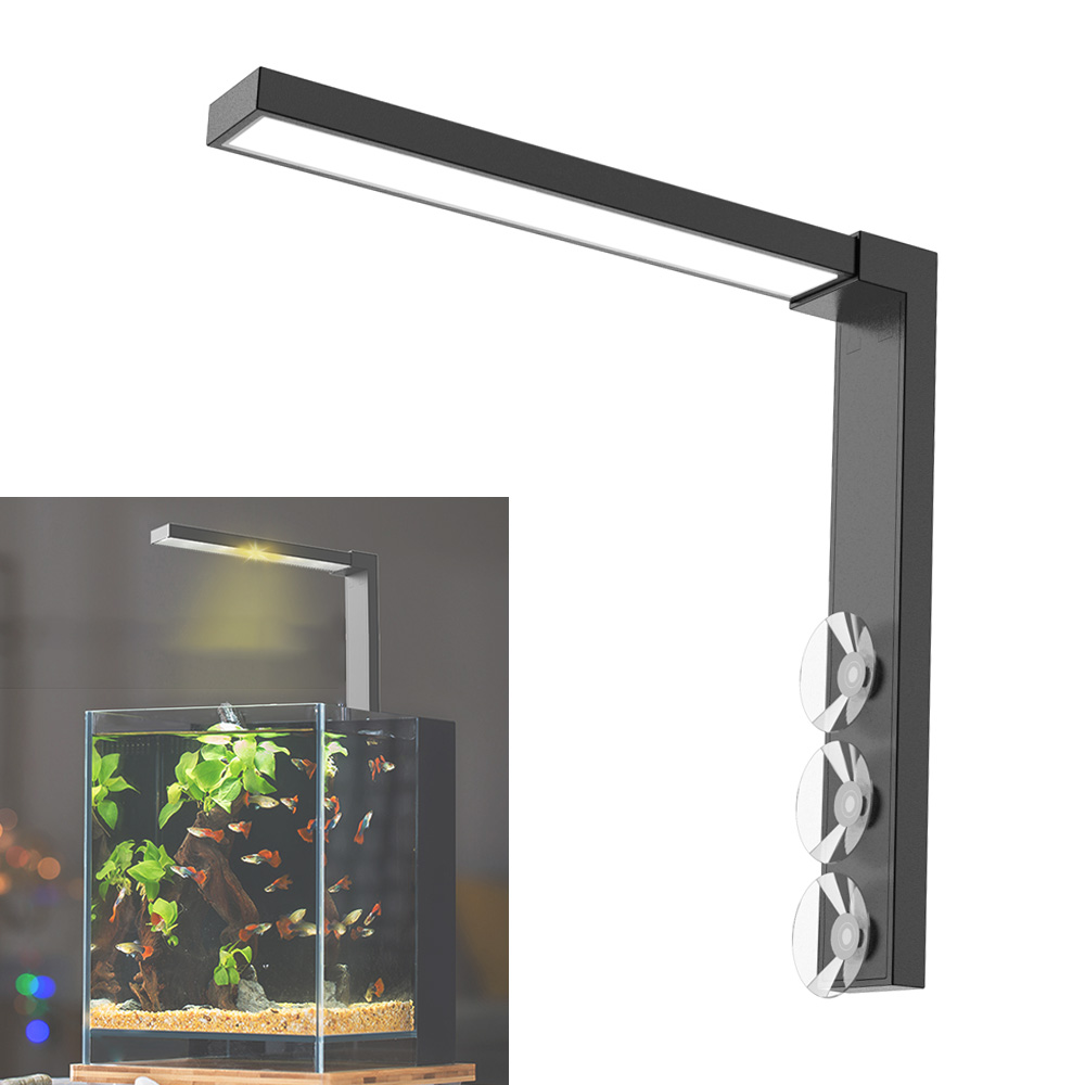 Aquarium Plant Grow Light - 小さな魚のボウル、デスクトップ水族館、軽くたたく、堆肥化植物、デュアルモード、スイッチング詰め替え