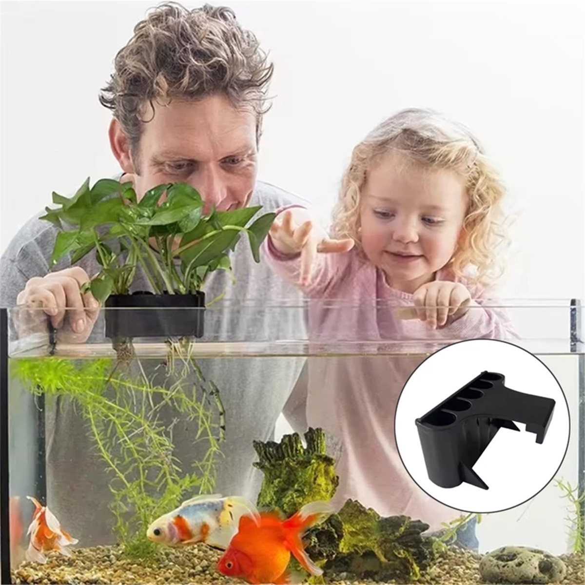 Emersed Plants Aquarium - (ABAB) 水槽用植物ホルダー 水槽用吊り下げ式水生プランターカップ 水生植物用 魚タンク装飾 活魚エビ用