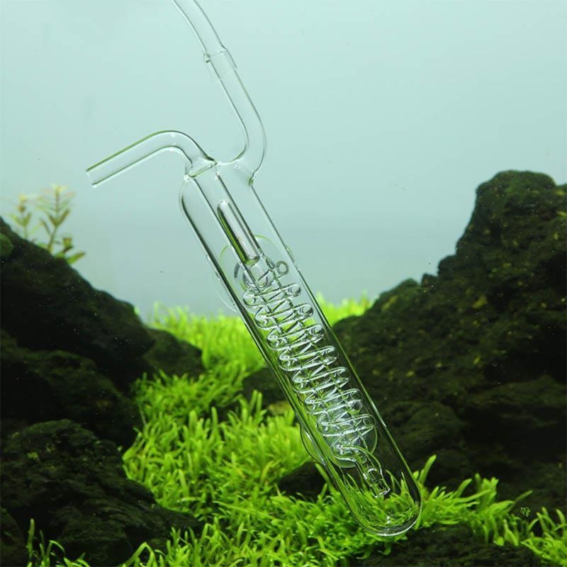 Planted Aquarium Supplies - Y3NA CO2 ディフューザースパイラル水族館用バブルカウンター水槽用に植えられた高透明ガラス水族館供給アクセサリー