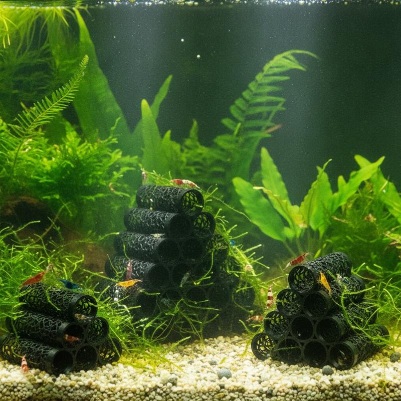 Planted Aquarium For Betta - 3/6/9/10個入り 3Dプリント製 魚・エビの隠れ家 多孔質水槽シェルター ベタの生息地 水草固定用