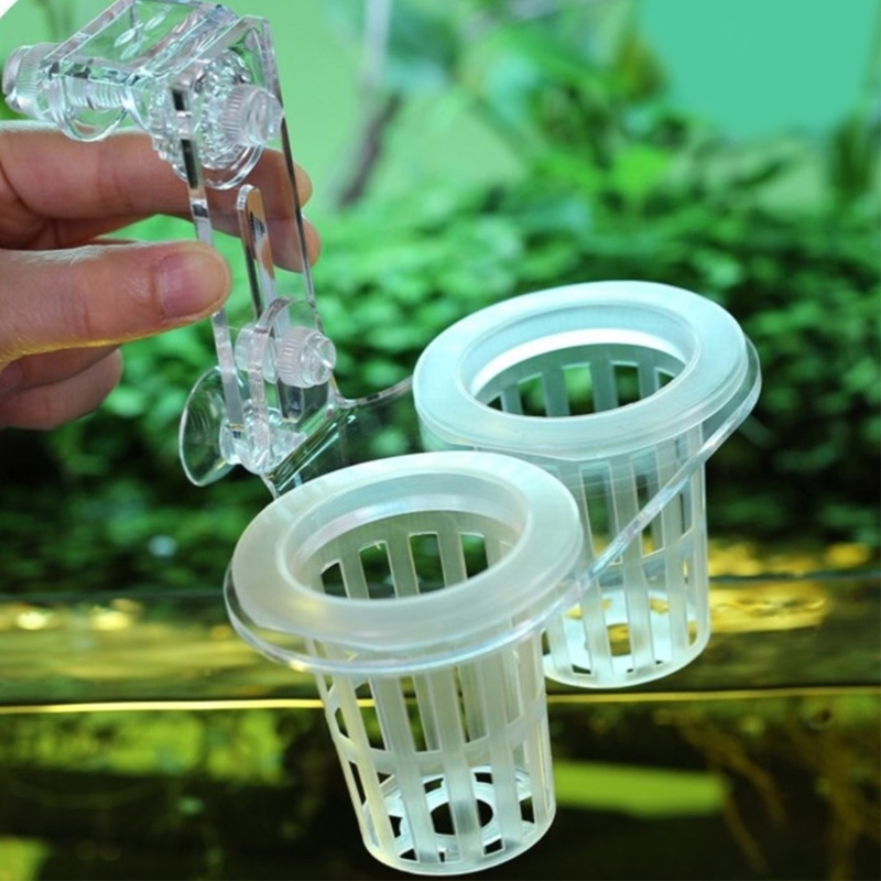 Emersed Plants Aquarium - 水族館用植物スタンド 水生植物栽培用クリップ付き 水生植物用アクアポニック装飾 バスケット用品