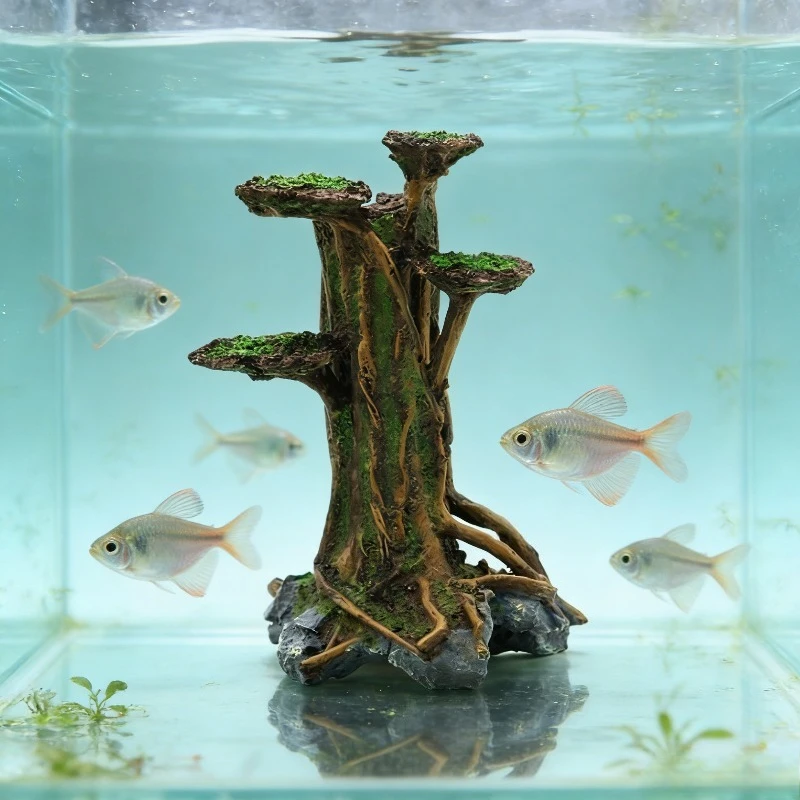 人工モスツリー流木水槽飾り樹脂モスツリー水生植物レイジーアク - Aquarium Plant Roots のレビューと価格