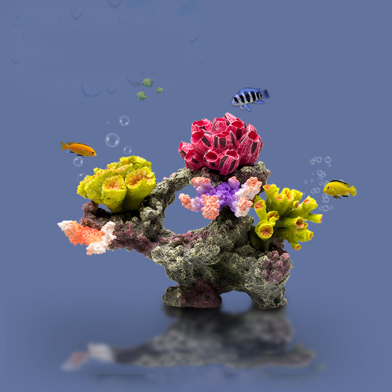 ベトタフィッシュボウルの装飾品大きな珊瑚リーフストーン島ペッ - Planted Aquarium For Betta のレビューと価格