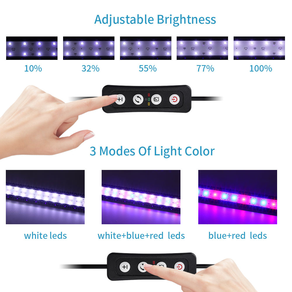 水槽ブラケットライトの明るさ調整可能、水槽ライトの照明効果、 - Aquarium Plant Grow Light のレビューと価格