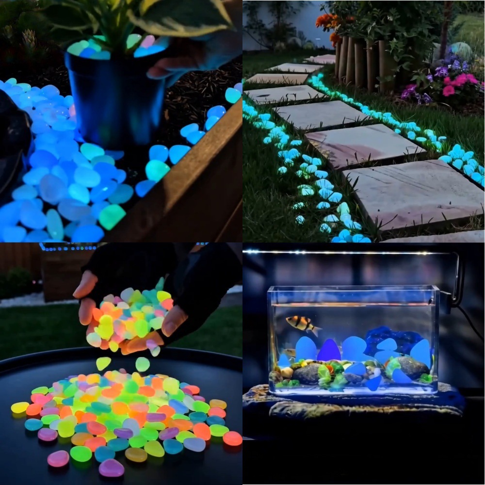 カラフルな暗闇で光る発光石、庭石、屋外庭園通路、水槽、鉢植え - Led Planted Tank Light のレビューと価格