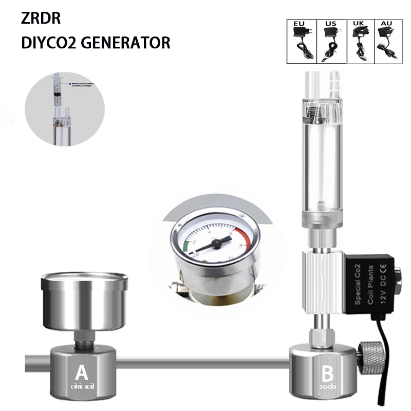 水槽用DIY CO2リアクタージェネレーターシステムキット、 - Planted Aquarium Supplies のレビューと価格