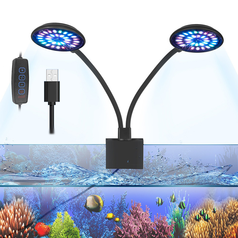 USB 水族館 LED ライト水槽クリップランプフルスペクト - Led Planted Tank Light のレビューと価格