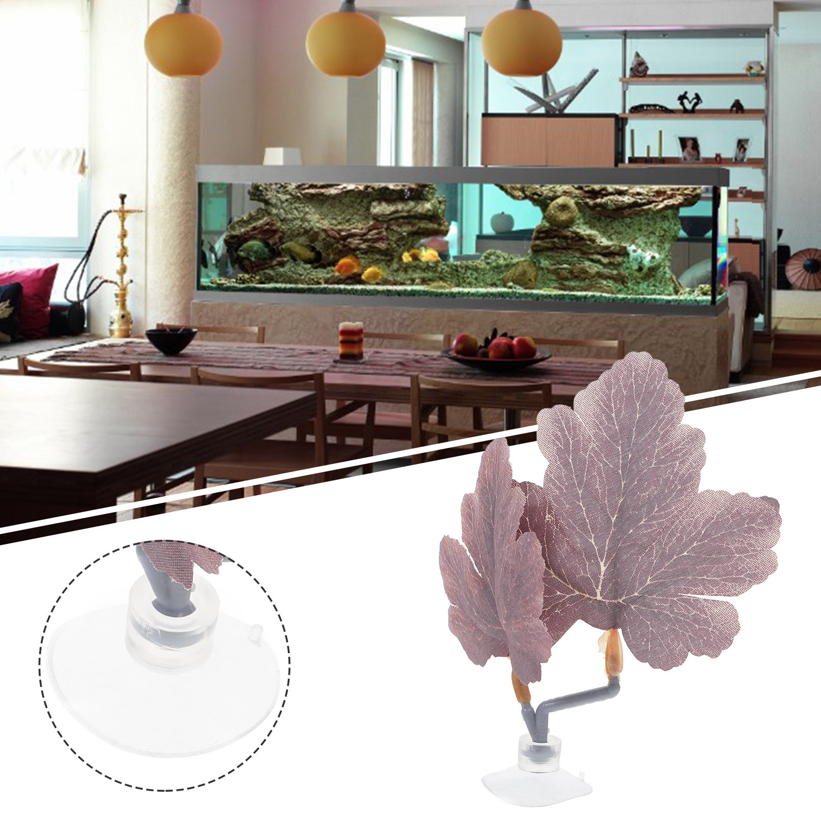 ベタフィッシュ用リーフハンモック リアルなプラスチック製水槽 - Planted Aquarium For Betta のレビューと価格