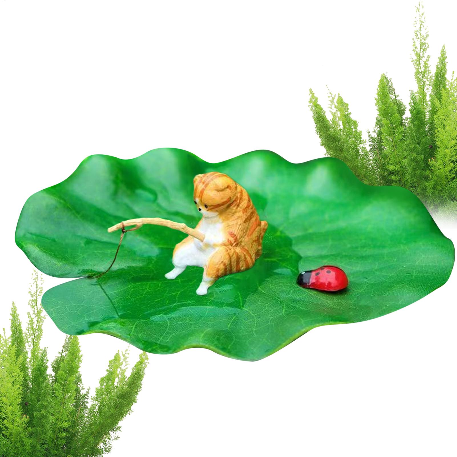 ミニフローティングキャットフィッシング蓮の葉水槽モデル装飾樹 - Aquarium Plant Roots のレビューと価格
