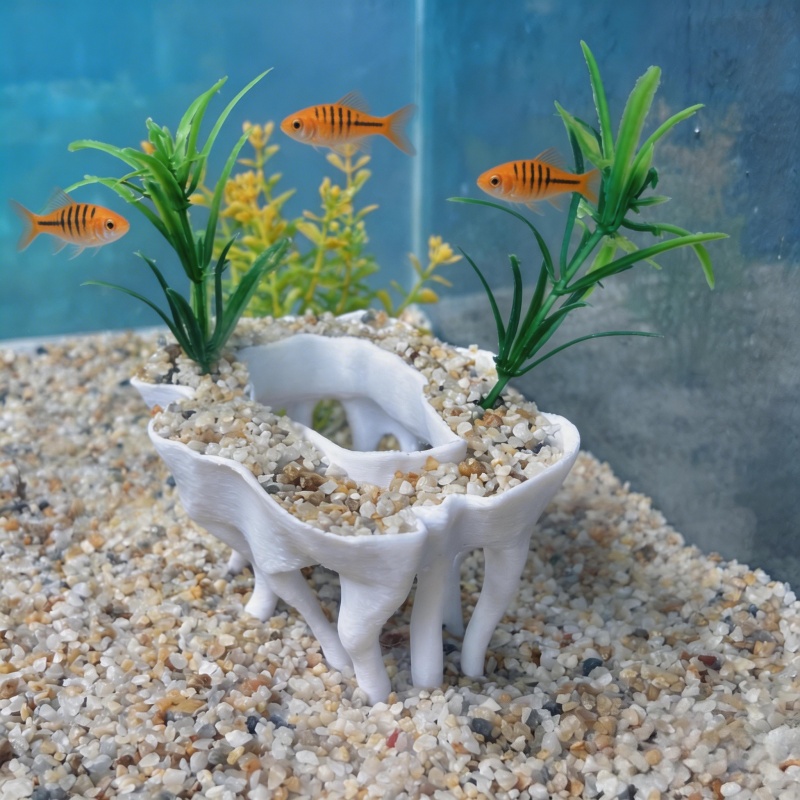 3Dプリントされた木の根の形をした水槽用植物、植木鉢も水槽の - Aquarium Plant Roots のレビューと価格