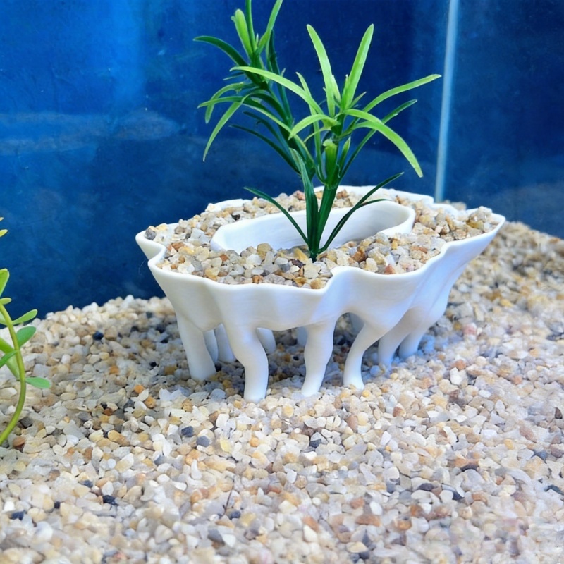 3Dプリントされた木の根の形をした水槽用植物、植木鉢も水槽の - Aquarium Plant Roots のレビューと価格